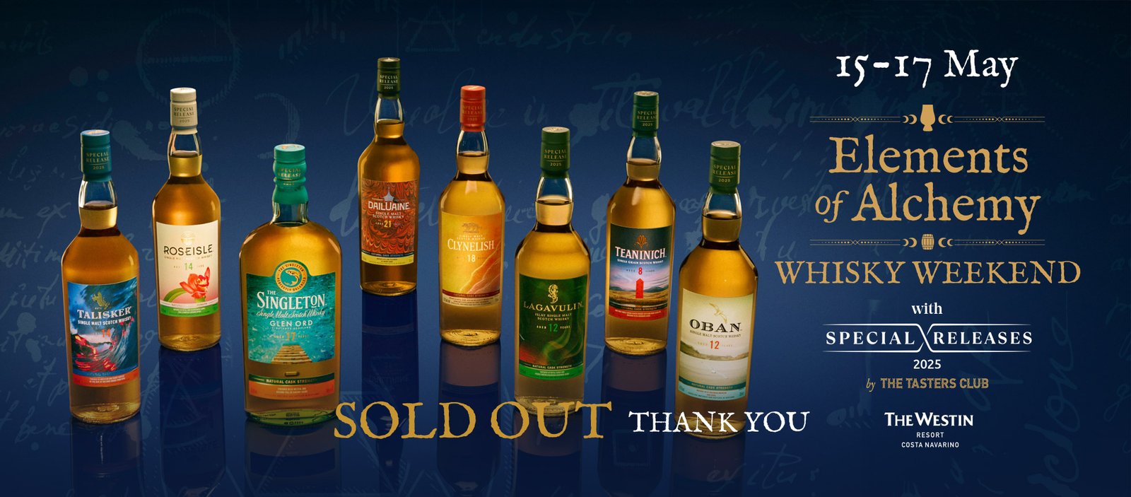 The Tasters Club Whisky Weekend 2026 Costa Navarino with diageo special releases 2025