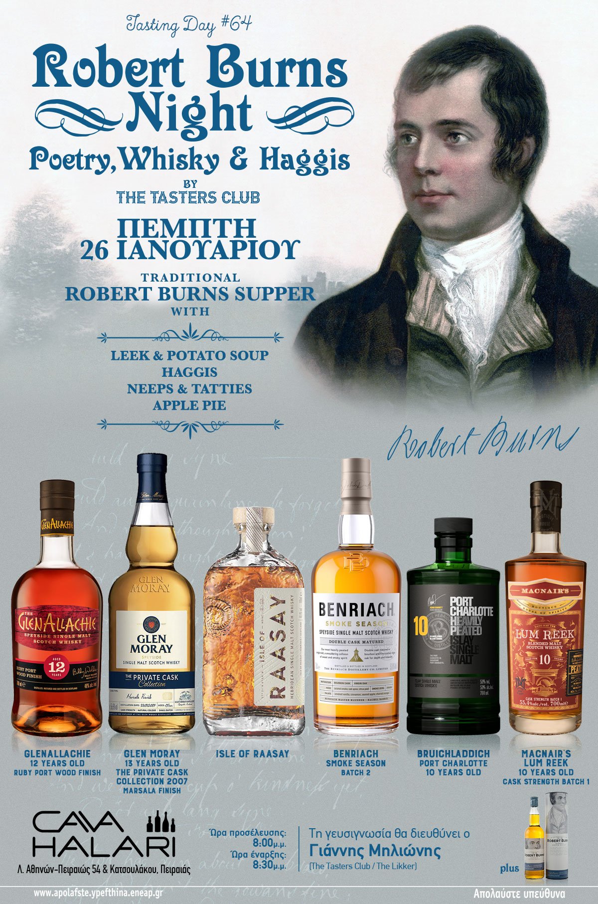 The Tasters Club Tasting Day 64 Robert Burns Night 2023