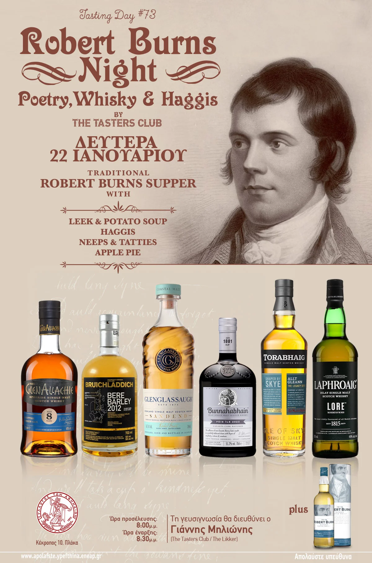 The Tasters Club Tasting Day 64 Robert Burns Night 2023