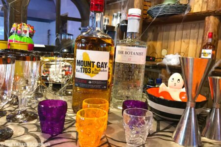 the tasters club halloween cocktails the ranch mount gay rum botanist gin