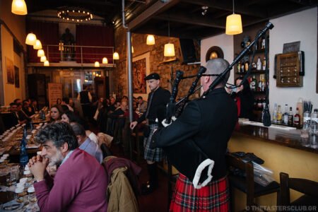 the tasters club whisky tasting robert burns night bagpiper avalon μηλιωνης
