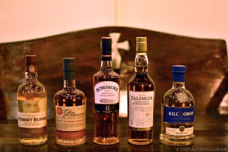 the tasters club whisky tasting robert burns night arran glengarioch bowmore talisker kilchoman avalon ουισκι