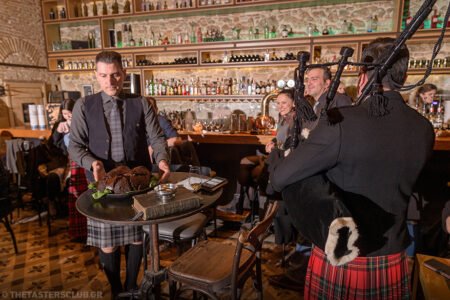 robert burns night 2019 the tasters club whisky tasting Milionis haggis