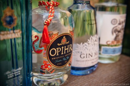the tasters club gin tasting day amber Opihr Gin Mare Grace Gin