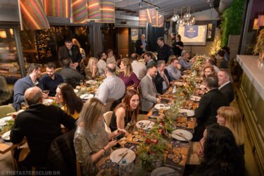 The Tasters Club Mortlach Christmas whisky dinner with 3 courses and Mortlach 12 yo The Wee Witchie, Mortlach 16 yo Distiller's Dram, Mortlach 15 yo Six Kingdoms mortlach xmas whisky dinner the tasters club