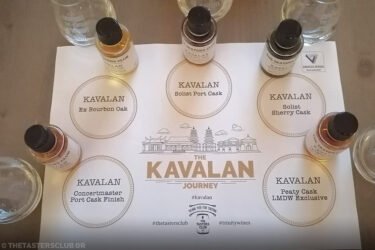 The Tasters Club Tasting Day #41 kavalan whisky tasting Concertmaster Port Cask Finish, Εx Bourbon Oak, Solist Port Cask, Solist Sherry Cask, Peaty Cask (LMDW) The Tasters Club Tasting Day 41 kavalan whisky tasting