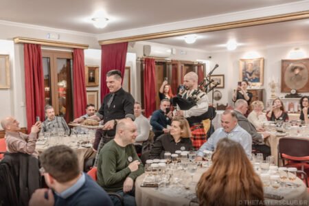The Tasters Club Tasting Day 86 Robert Burns Night 2025 Yiannis Milionis with haggis Γιάννης Μηλιώνης