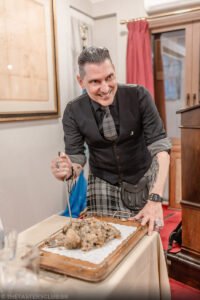 The Tasters Club Tasting Day 86 Robert Burns Night 2025 Yiannis Milionis with haggis Γιάννης Μηλιώνης