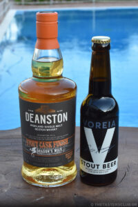 The Tasters Club Whisk(e)y & Beer - A Love Affair. Deanston Dragon’s Milk Stout Cask Finish and VOREIA Stout.