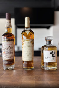 MEAT THE WHISKY. Premium cuts and whisky pairing by Drakoulis & The Tasters Club. Kentucky Owl Confiscated, The Macallan - The Harmony Collection Vibrant Oak, Hibiki Japanese Harmony.