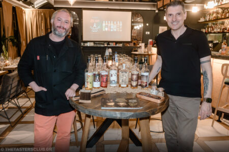 The Tasters Club Tasting Day 95 25 years Compass Box anniversary whisky tasting. Pierre-Marie Bisson, Yiannis Milionis.