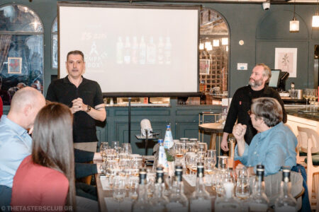 The Tasters Club Tasting Day 95 25 years Compass Box anniversary whisky tasting. Pierre-Marie Bisson, Yiannis Milionis.