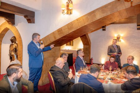 The Tasters Club celebrating 100 Tasting Days with The Dalmore whisky and XMAS Dinner. Yiannis Milionis and Simos Tagaras.