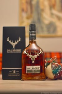The Tasters Club celebrating 100 Tasting Days with The Dalmore whisky and XMAS Dinner. Dalmore 15 yo.
