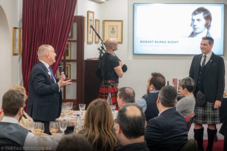 The Tasters Club Tasting Day 102 Robert Burns Night 2026. Matthew Lodge - Ambassador of Great Britain in Greece and Yiannis Milionis.