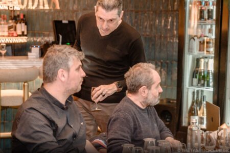 The Tasters Club Tasting Day 104 Bunnahabhain whisky tasting. Yiannis Milionis and Simos Tagaras.