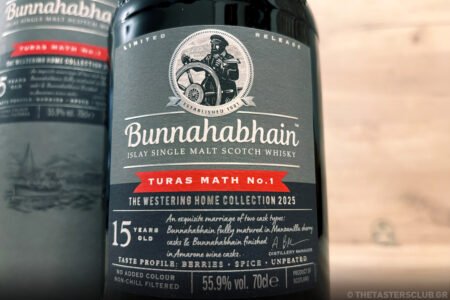 The Tasters Club Tasting Day 104 Bunnahabhain whisky tasting. Bunnahabhain Turas Math No. 1.